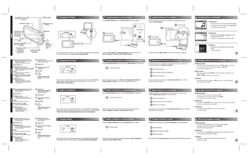 Creative ZEN X-Fi Style User manual