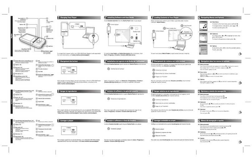 Creative ZEN Style 100 User manual