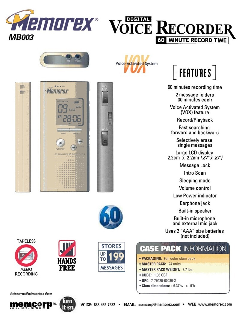 Memorex MB-003 User manual