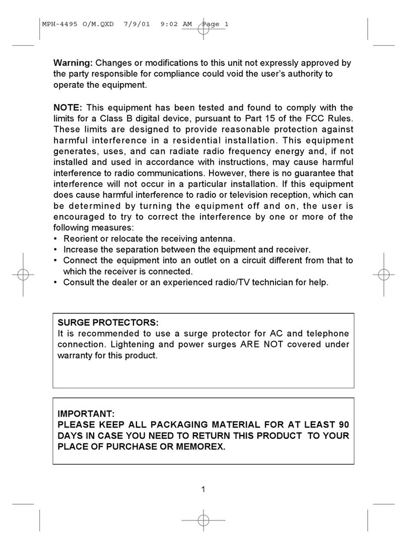 Memorex MPH-4495 User manual