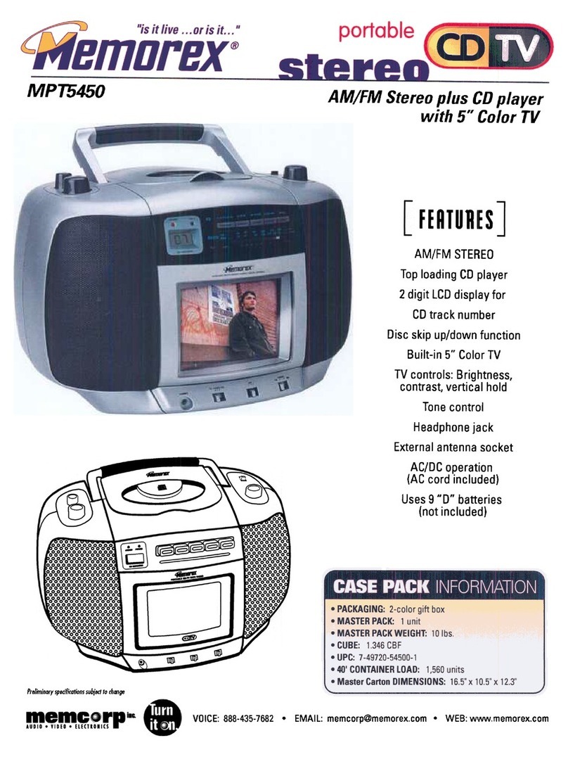 Memorex MPT-5450 Owner's manual
