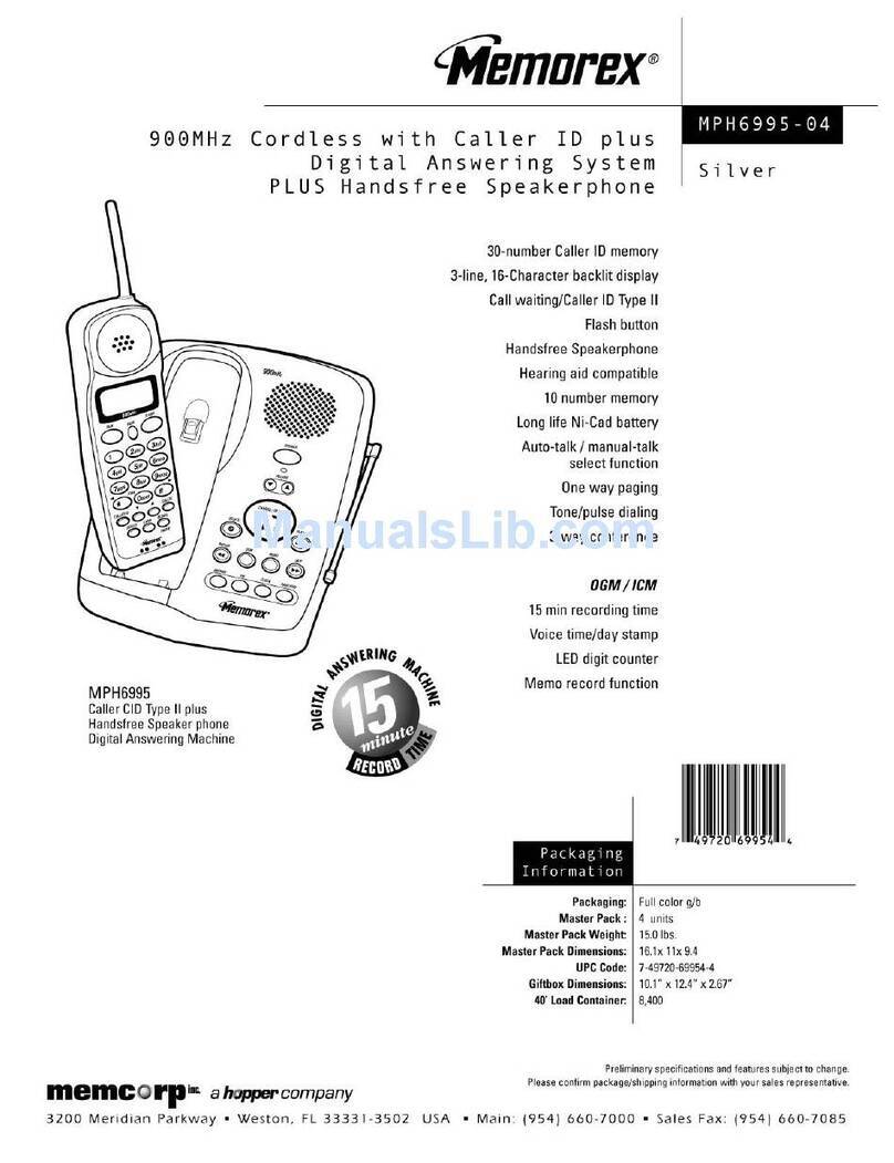 Memorex MPH-6995-04 User manual