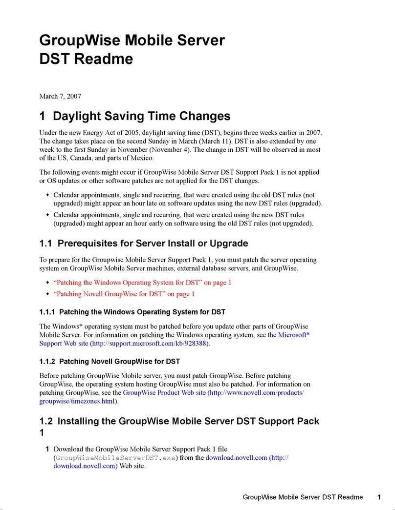 Novell DST - READ ME 03-2007 manual