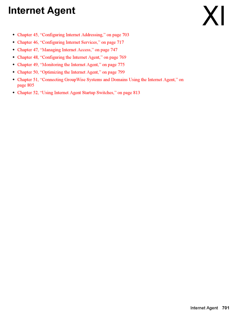 Novell GROUPWISE 7 - INTERNET AGENT User manual