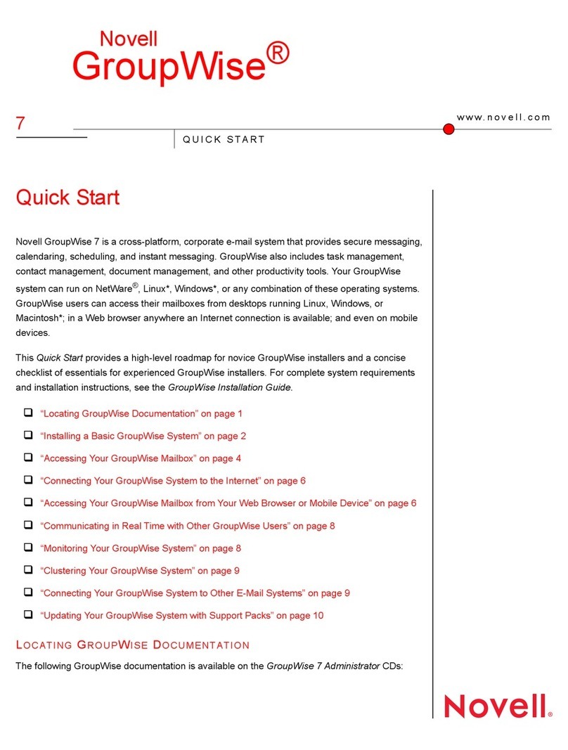 Novell GROUPWISE 7 - SECURITY POLICIES User manual