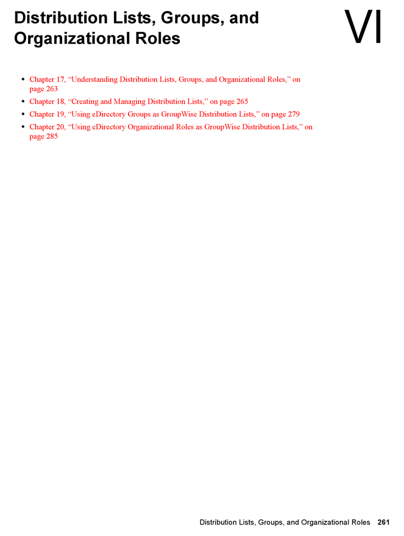 Novell GROUPWISE 7 - DISTRIBUTION LISTS User manual Novell GROUPWISE 7 - DISTRIBUTION LISTS User manual