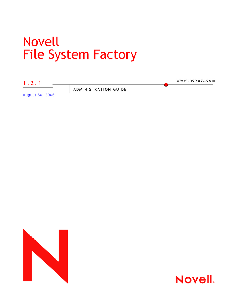 Novell FILE SYSTEM FACTORY 1.2.1 - ADMINISTRATION User manual