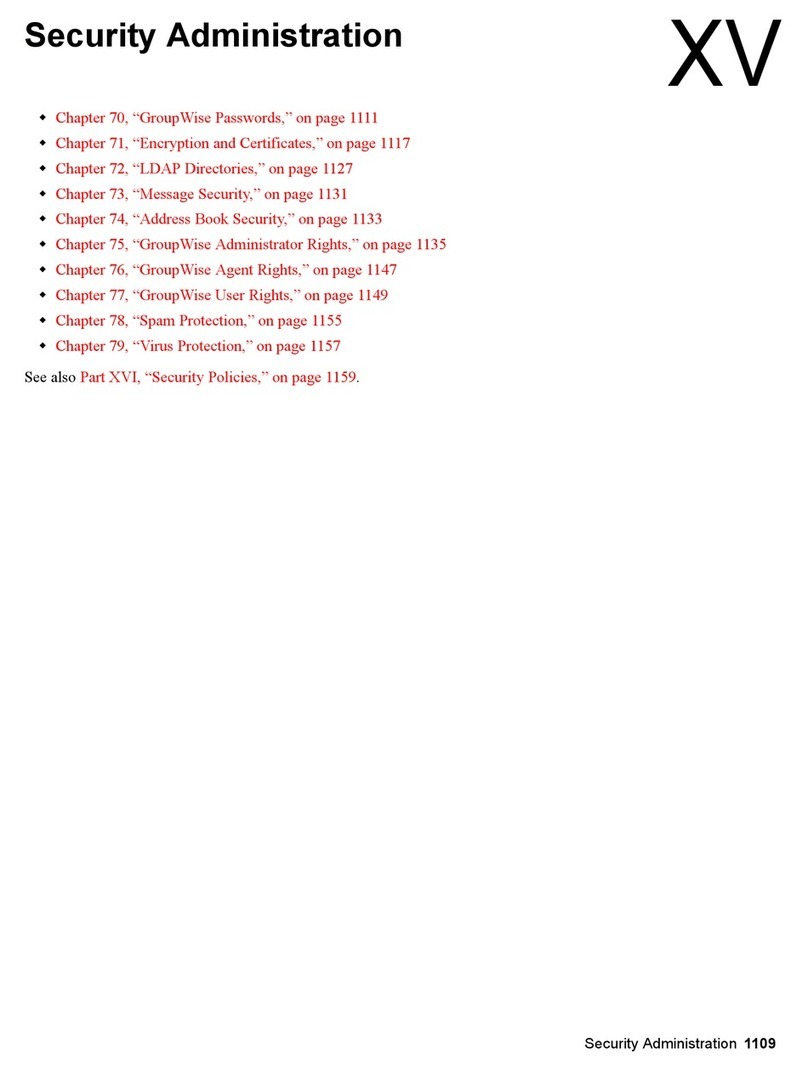 Novell GROUPWISE 7 - SECURITY POLICIES User manual