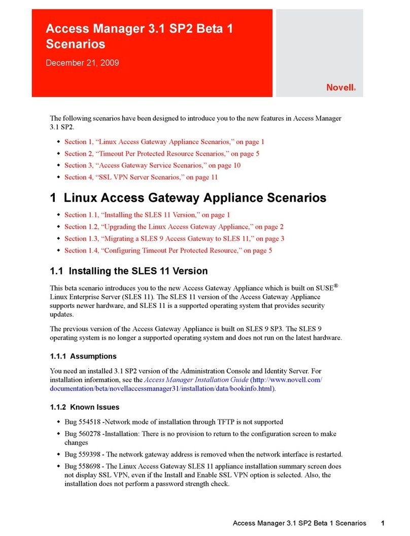Novell ACCESS MANAGER 3.1 SP2 BETA 1 - SCENARIOS... User manual