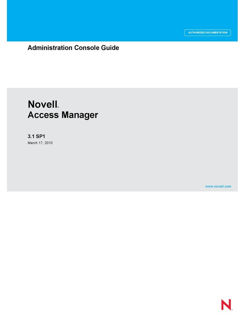 Novell ACCESS MANAGER 3.1 SP1 - ADMINISTRATION manual Novell ACCESS MANAGER 3.1 SP1 - ADMINISTRATION manual