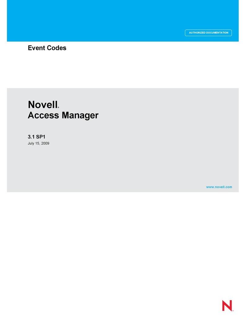 Novell ACCESS MANAGER 3.1 SP1 - ADMINISTRATION User manual