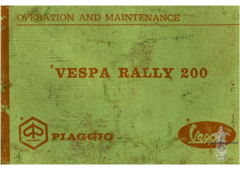 VESPA RALLY 200 User manual