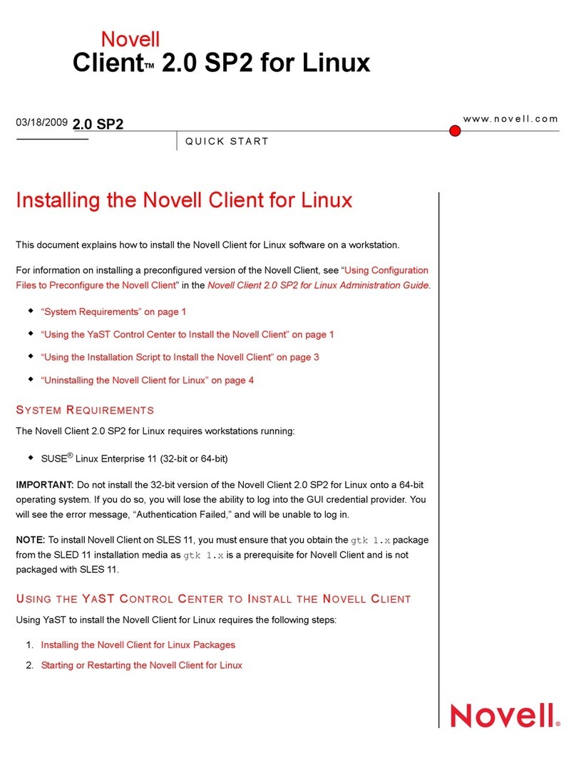 Novell OPEN ENTERPRISE SERVER 2.0 SP2 - DOMAIN SERVICE FOR... User manual