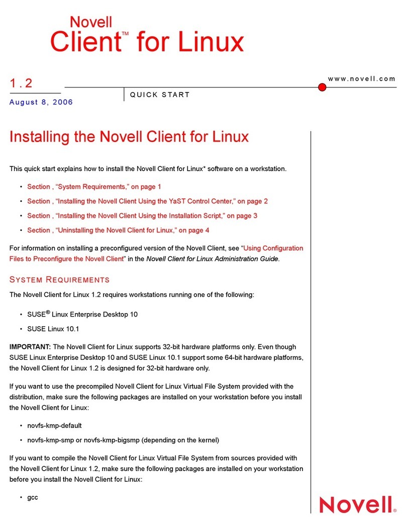 Novell CLIENT FOR LINUX 1.2 User manual