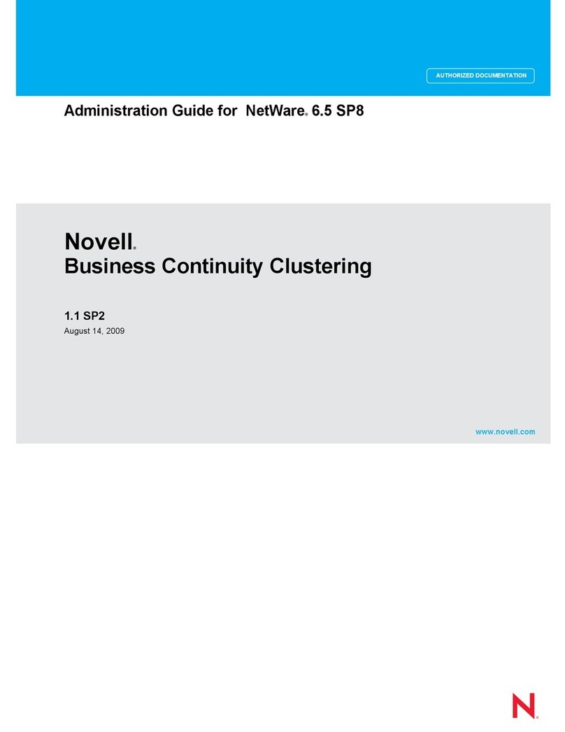 Novell BUSINESS CONTINUITY CLUSTERING 1.1 SP2 -... Instruction Manual Novell BUSINESS CONTINUITY CLUSTERING 1.1 SP2 -... Instruction Manual