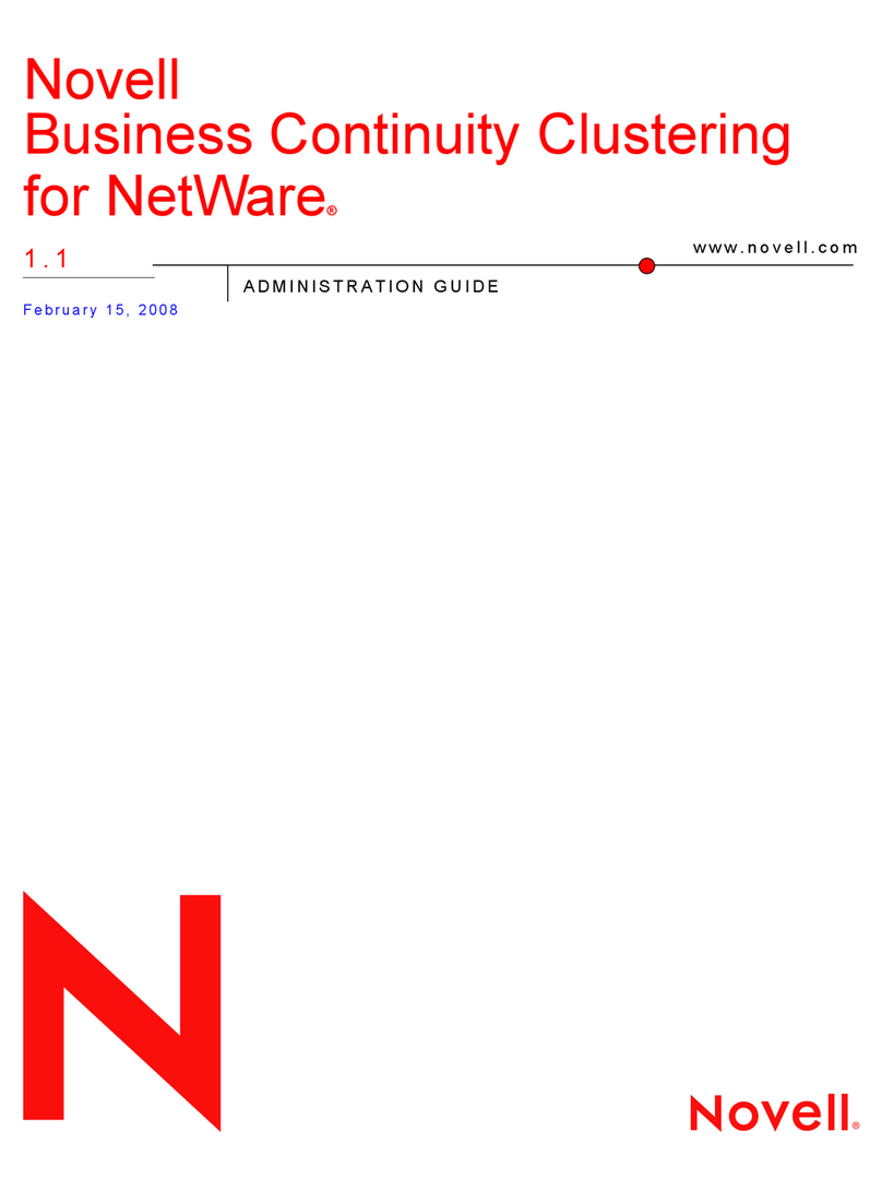 Novell BUSINESS CONTINUITY CLUSTERING FOR NETWARE 1.1 -... User manual