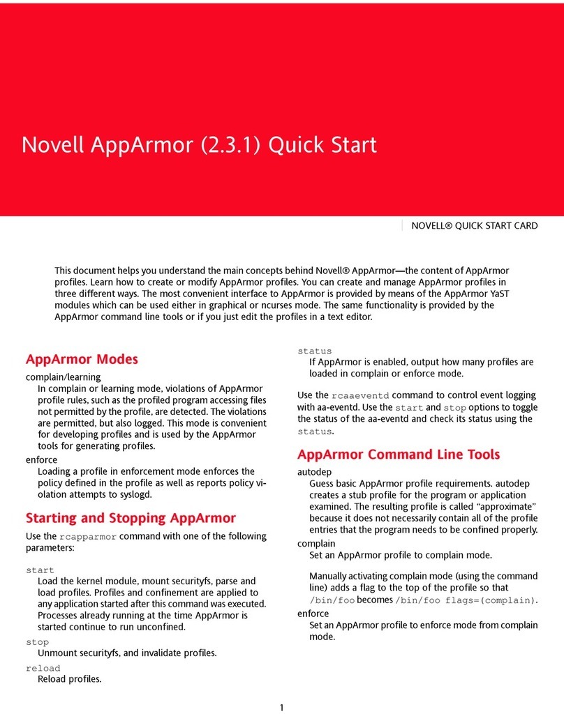 Novell APPARMOR - AND Technical manual
