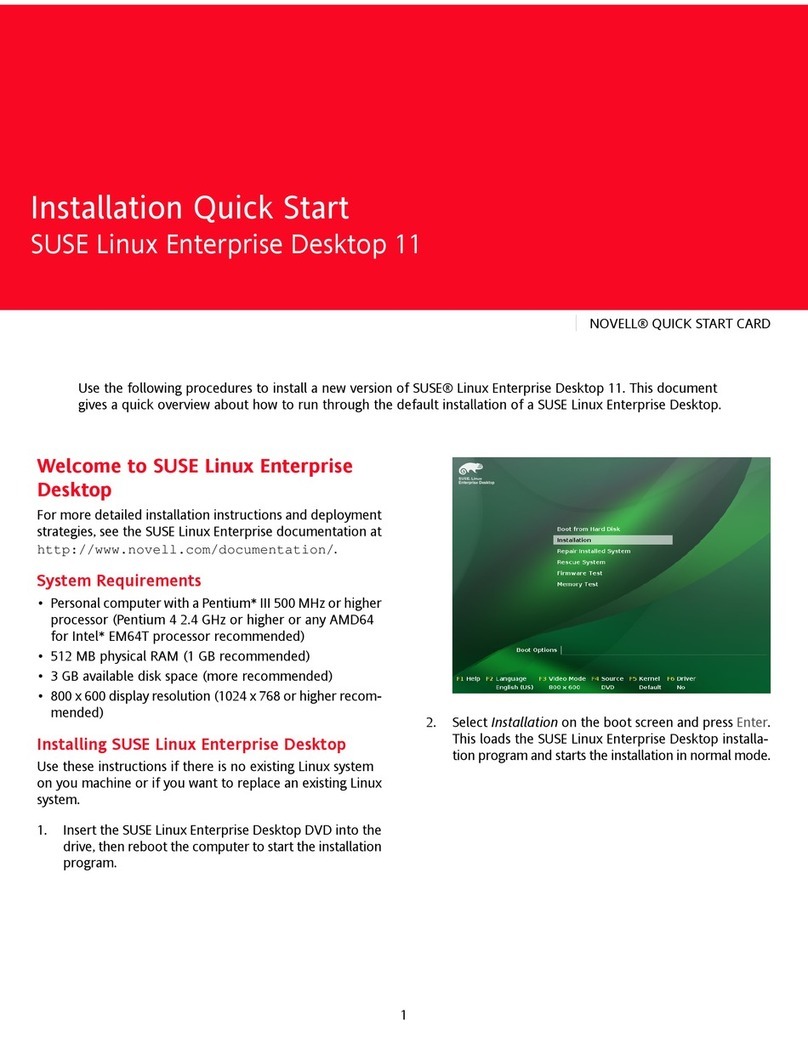 Novell LINUX ENTERPRISE DESKTOP 11 Installation