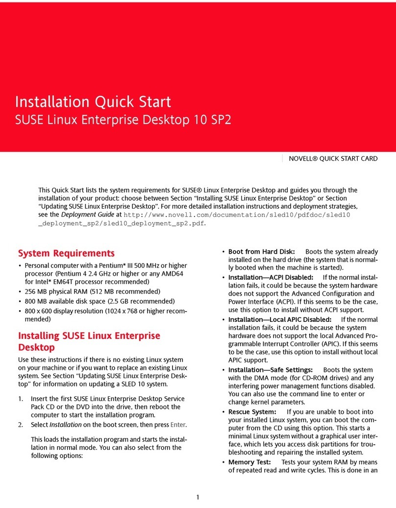 Novell LINUX ENTERPRISE DESKTOP 10 SP2 Installation Novell LINUX ENTERPRISE DESKTOP 10 SP2 Installation
