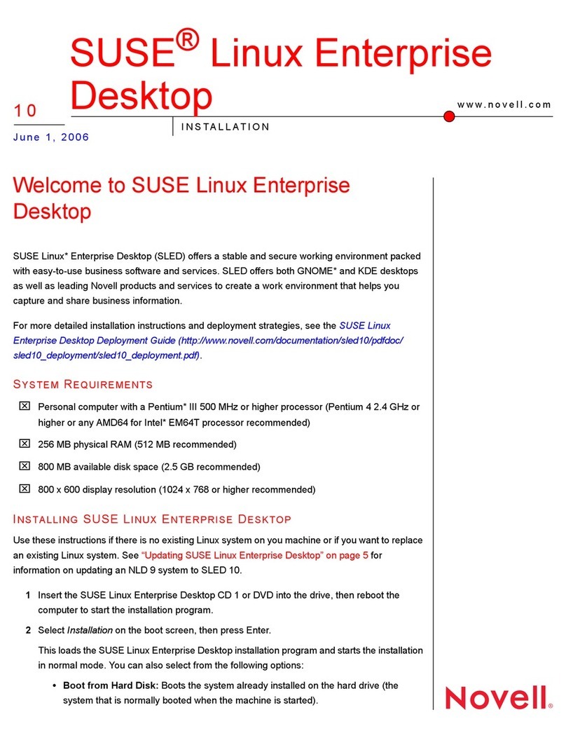 Novell SUSE LINUX ENTERPRISE SERVER 10 STORAGE User manual