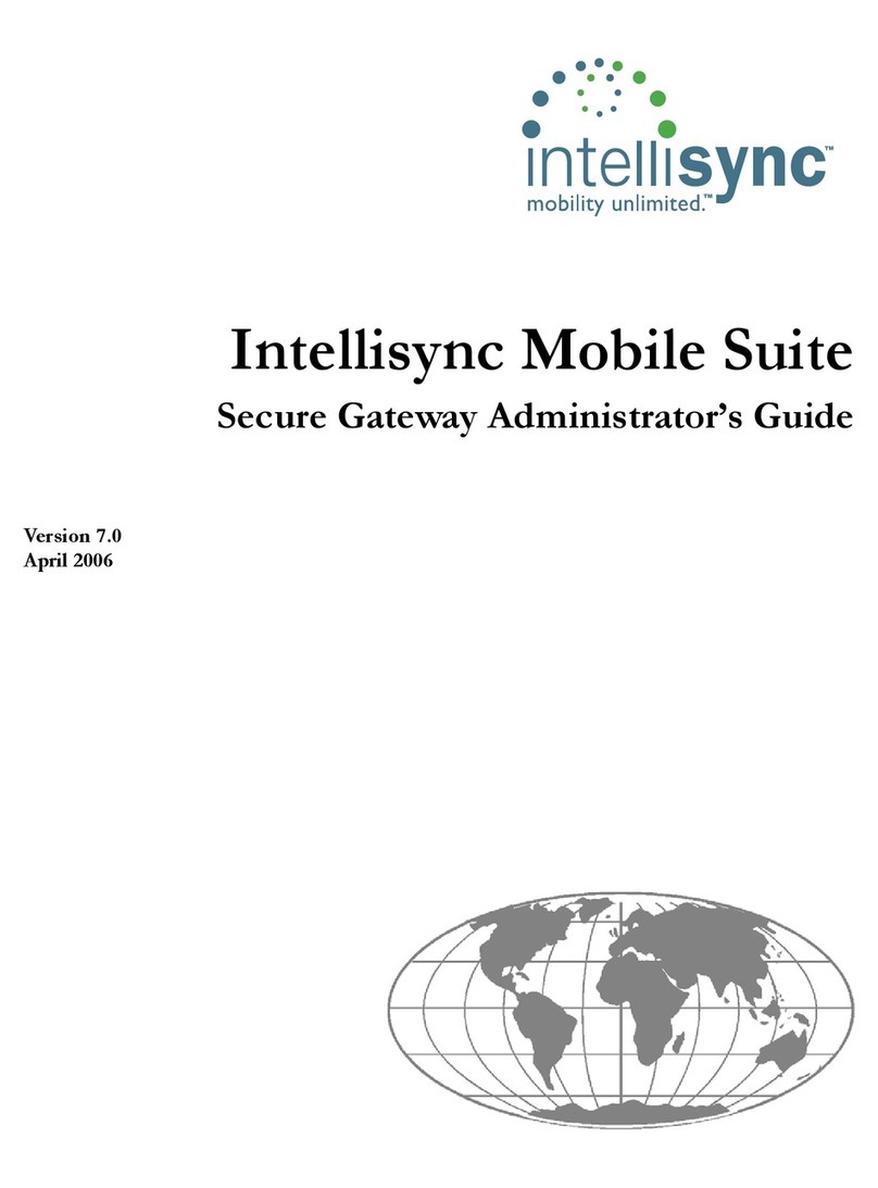 Novell INTELLISYNC MOBILE SUITE 7.0 - SECURE GATEWAY ADMINISTRATOR GUIDE... Administrator's guide