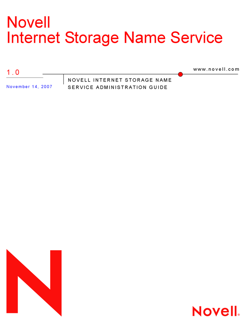 Novell INTERNET STORAGE NAME SERVICE 1.0 -... User manual