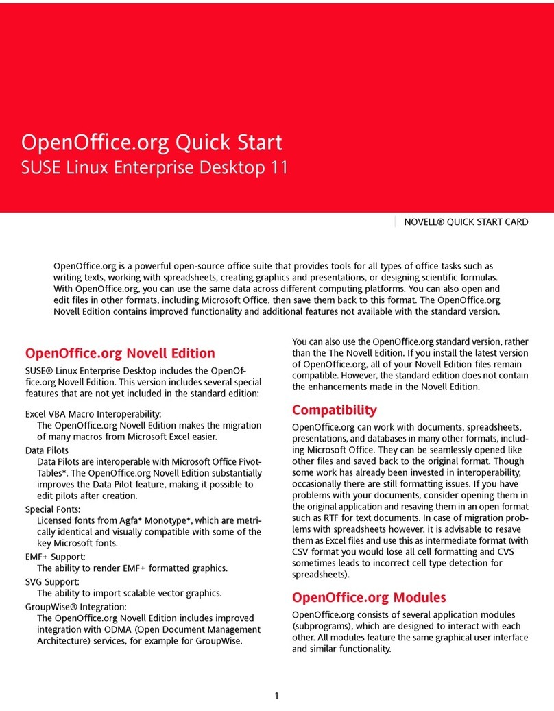 Novell LINUX ENTERPRISE DESKTOP 11 - OPENOFFICE quick start