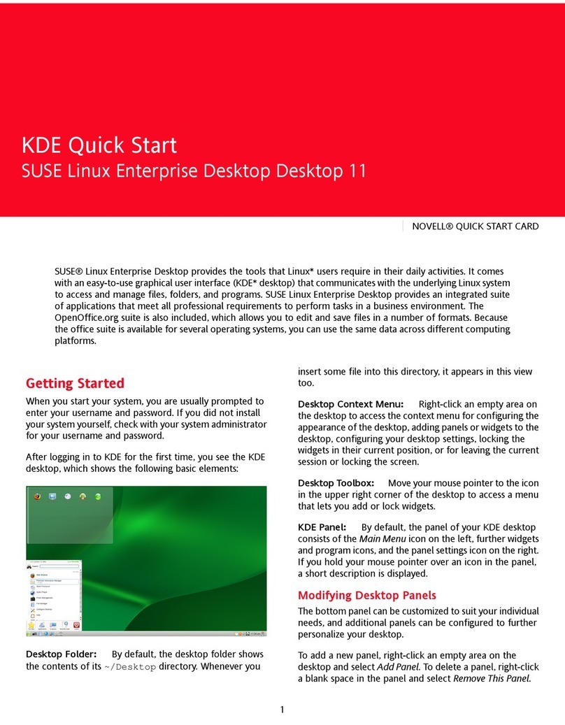 Novell LINUX ENTERPRISE DESKTOP 11 - KDE Getting started guide