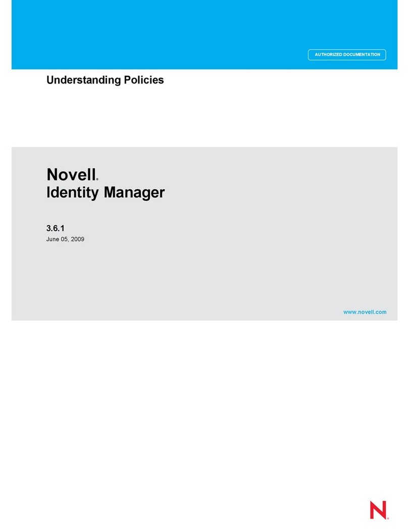 Novell IDENTITY MANAGER 3.6.1 - UNDERSTANDING POLICIES... manual