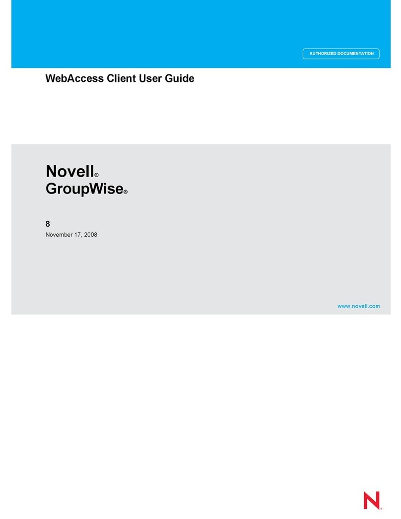 Novell GROUPWISE 8 - WEBACCESS manual