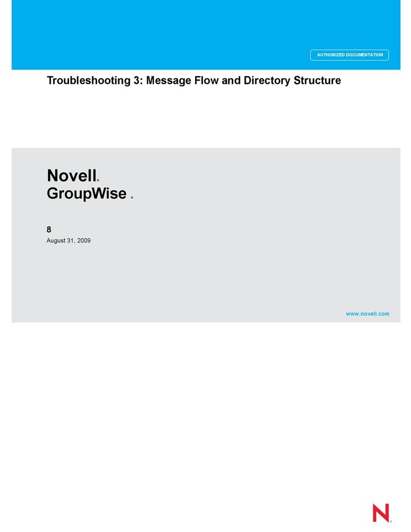 Novell GROUPWISE 8 - TROUBLESHOOTING 3 User manual Novell GROUPWISE 8 - TROUBLESHOOTING 3 User manual