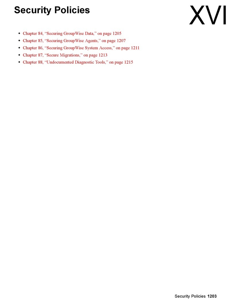 Novell GROUPWISE 8 - SECURITY POLICIES manual