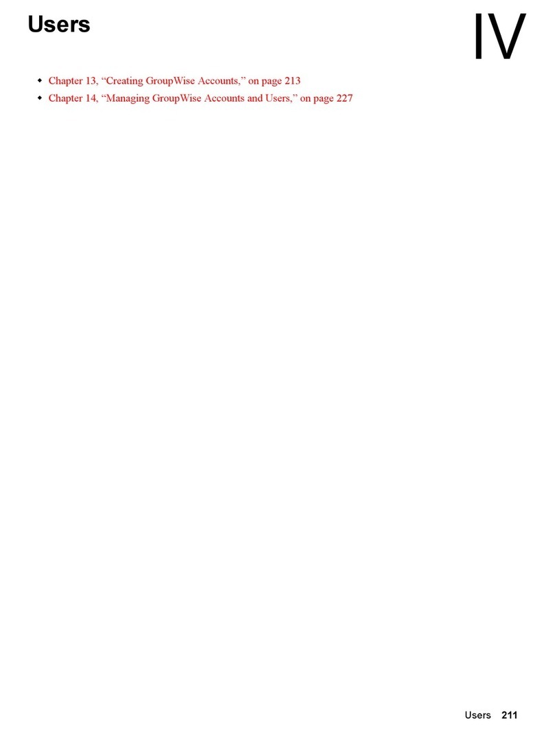 Novell GROUPWISE 8 - USERS User manual Novell GROUPWISE 8 - USERS User manual