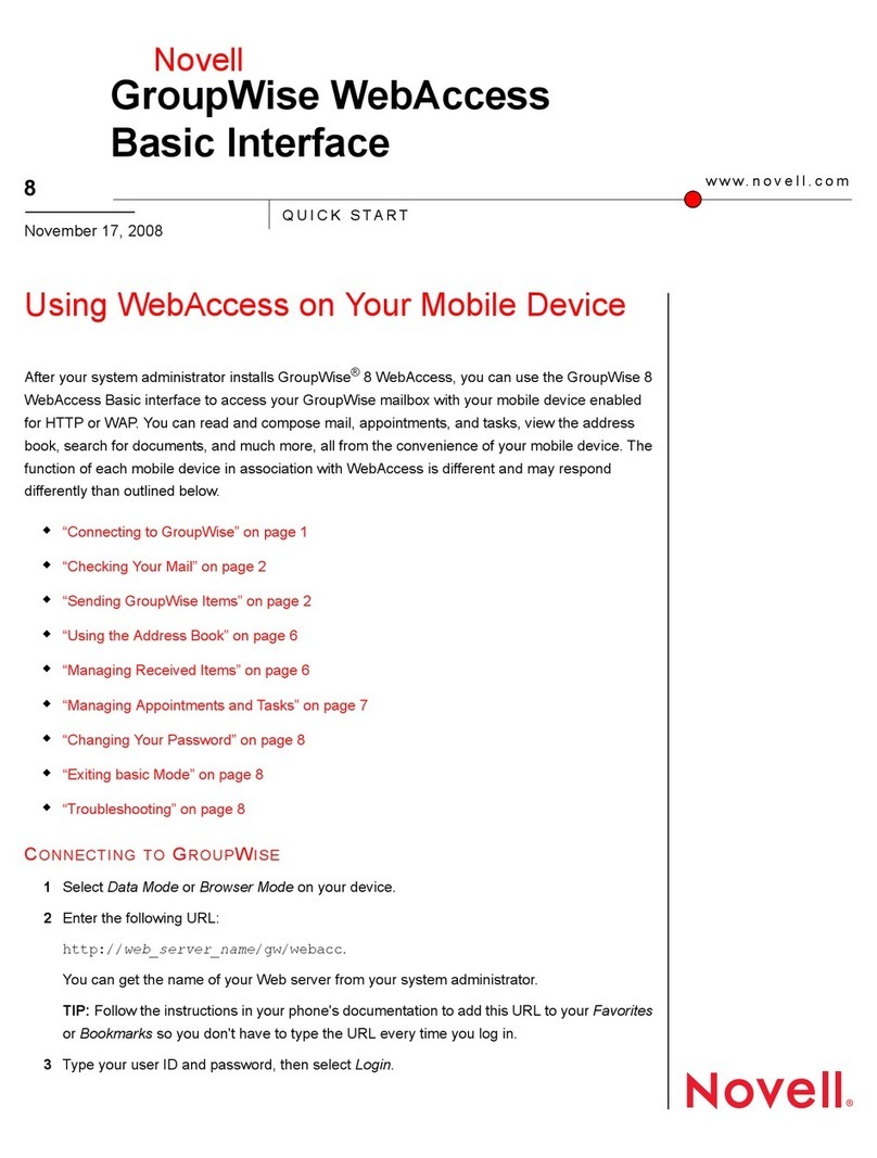Novell GROUPWISE 8 - MONITOR quick guide