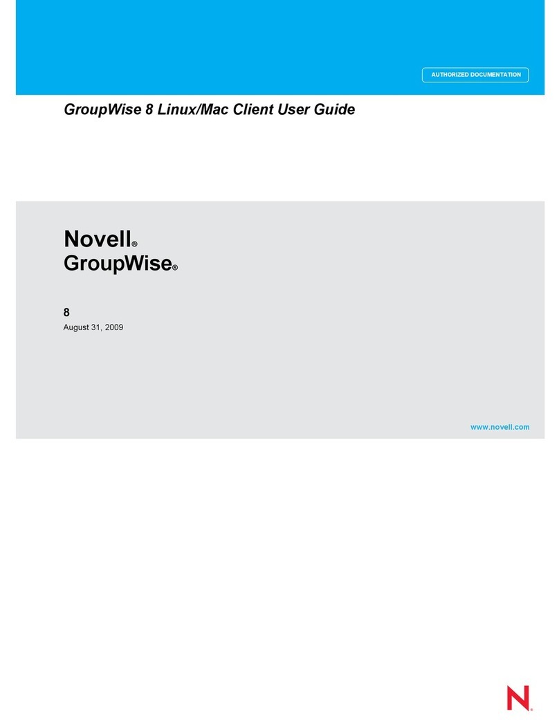 Novell GROUPWISE 8 - LINUX-MAC CLIENT manual