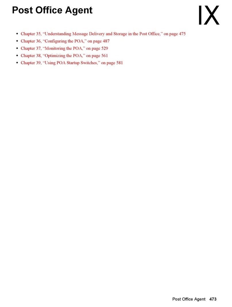 Novell GROUPWISE 8 - POST OFFICE AGENT manual Novell GROUPWISE 8 - POST OFFICE AGENT manual