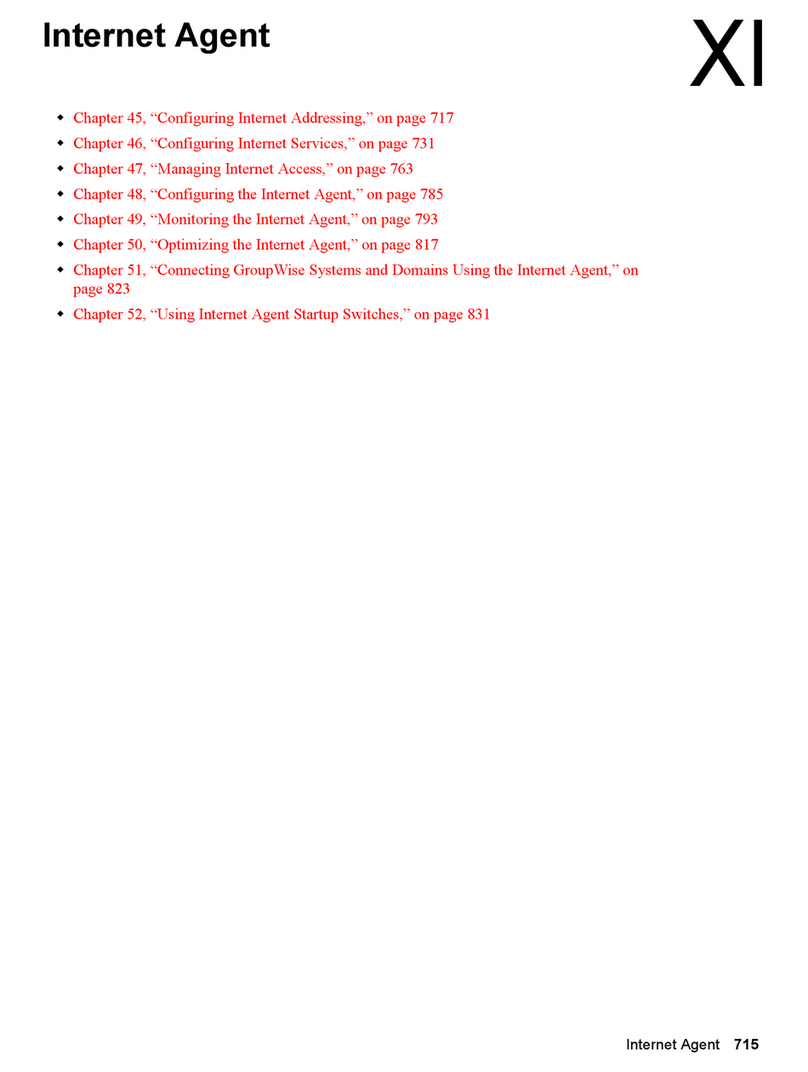 Novell GROUPWISE 8 - INTERNET AGENT User manual