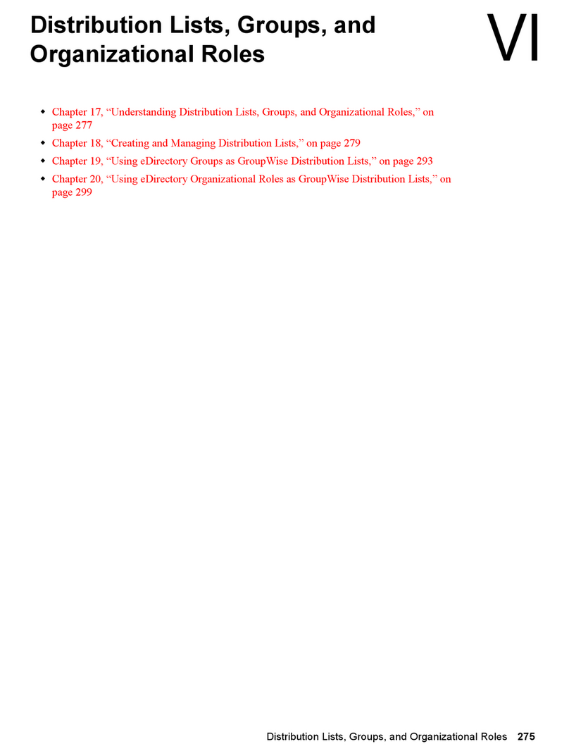 Novell GROUPWISE 8 - DISTRIBUTION LISTS manual