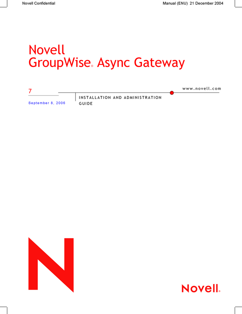 Novell GROUPWISE 7 ASYNC GATEWAY - INSTALLATION AND... Installation and administration guide