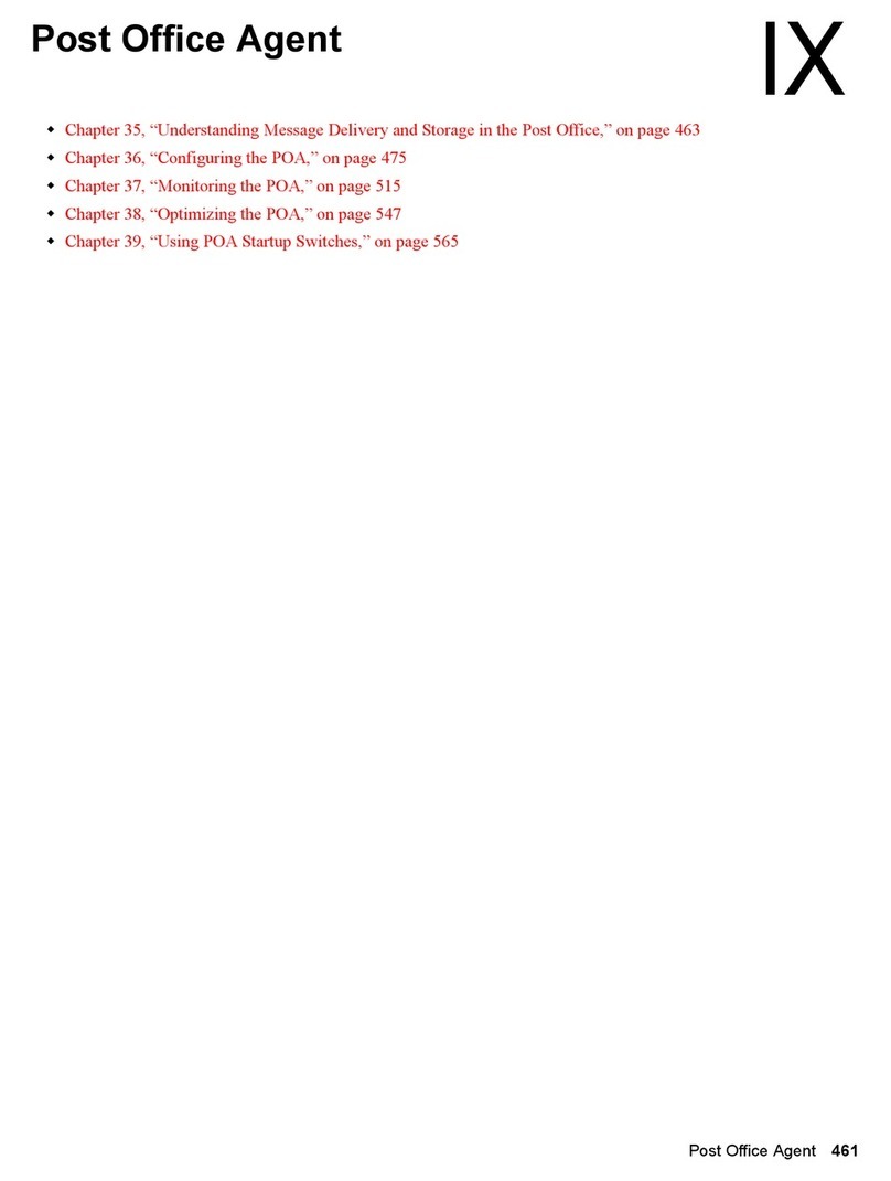 Novell GROUPWISE 7 - POST OFFICE AGENT User manual