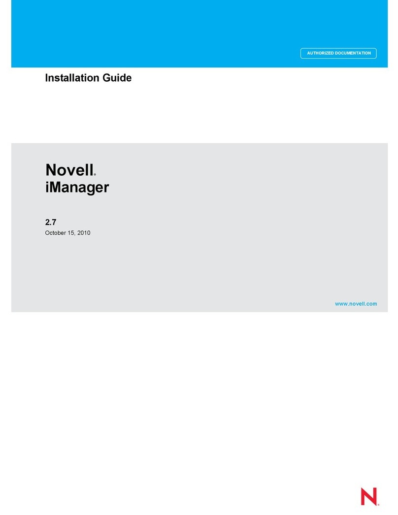 Novell IMANAGER - INSTALLATION V2.7 User manual Novell IMANAGER - INSTALLATION V2.7 User manual