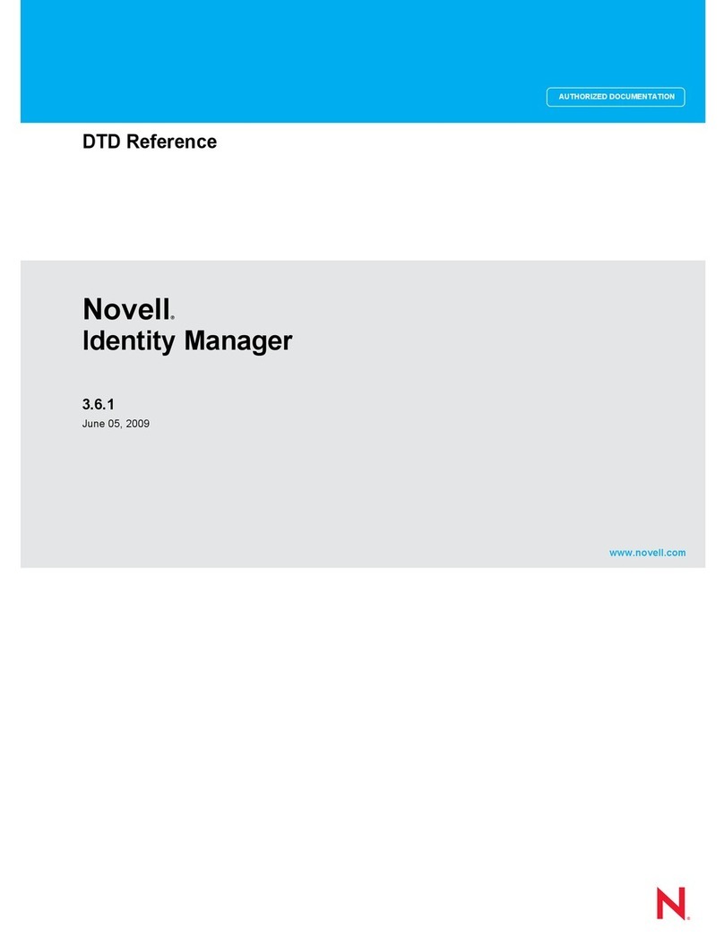 Novell IDENTITY MANAGER 3.6.1 - UNDERSTANDING POLICIES... User manual Novell IDENTITY MANAGER 3.6.1 - UNDERSTANDING POLICIES... User manual