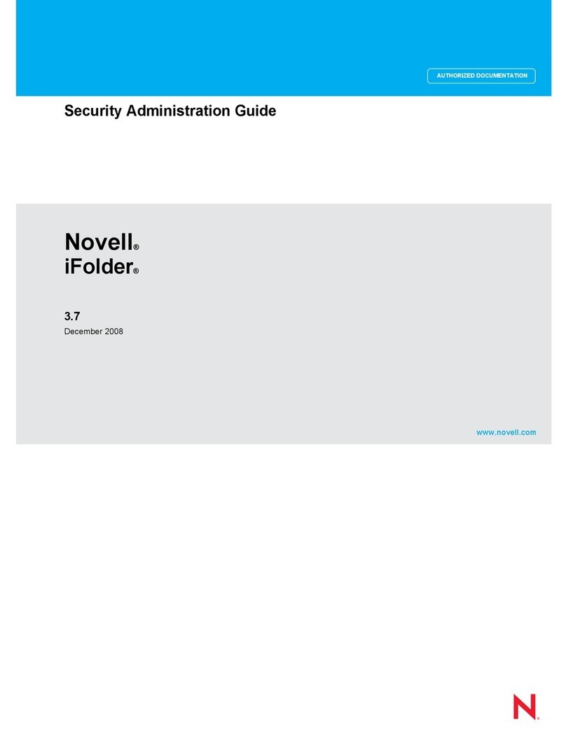 Novell IFOLDER 3.7 - SECURITY ADMINISTRATION User manual