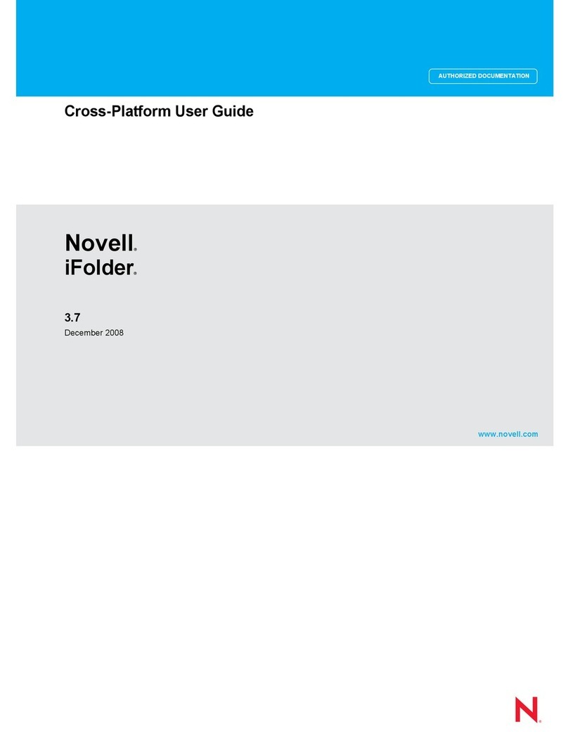 Novell IFOLDER 3.7 - CROSS-PLATFORM User manual Novell IFOLDER 3.7 - CROSS-PLATFORM User manual