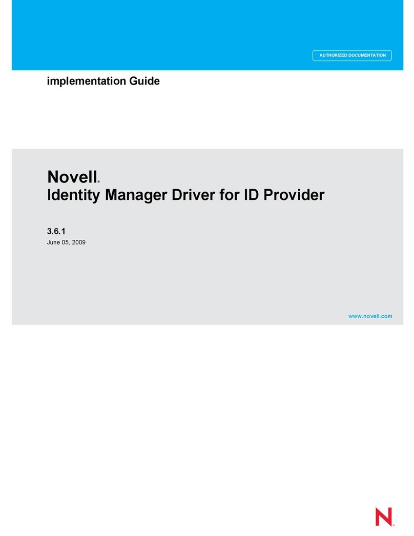 Novell IDENTITY MANAGER DRIVER FOR ID PROVIDER 3.6.1 -... User manual