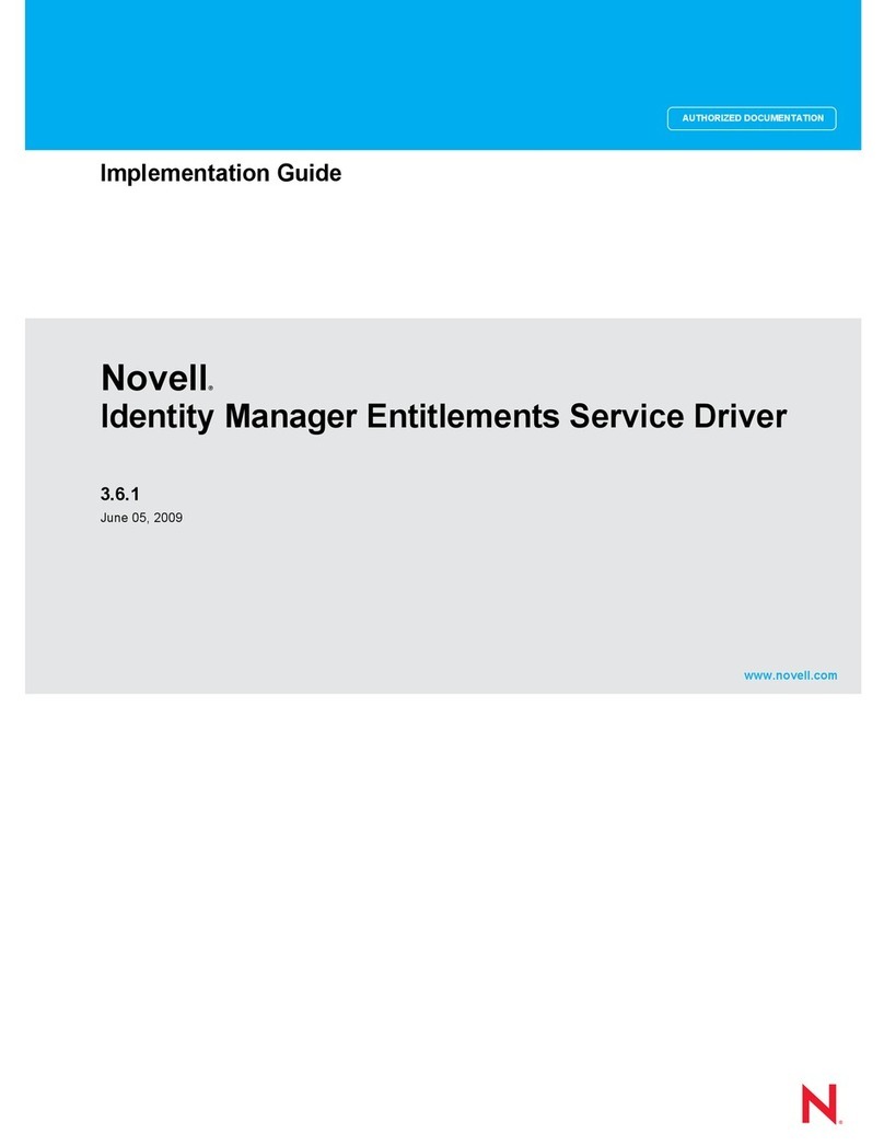 Novell IDENTITY MANAGER ENTITLEMENTS SERVICE DRIVER 3.6.1 -... User manual