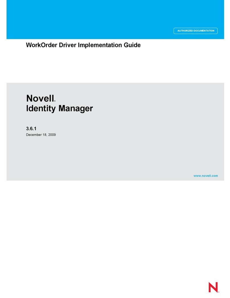 Novell IDENTITY MANAGER 3.6.1 - WORKORDER DRIVER IMPLEMENTATION GUIDE... User manual Novell IDENTITY MANAGER 3.6.1 - WORKORDER DRIVER IMPLEMENTATION GUIDE... User manual