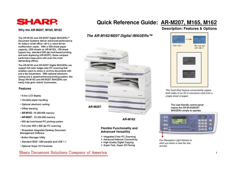 Sharp AR M162 - B/W Laser - All-in-One User manual