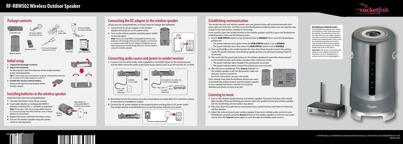 Rocket Fish RF-RBWS02 User manual