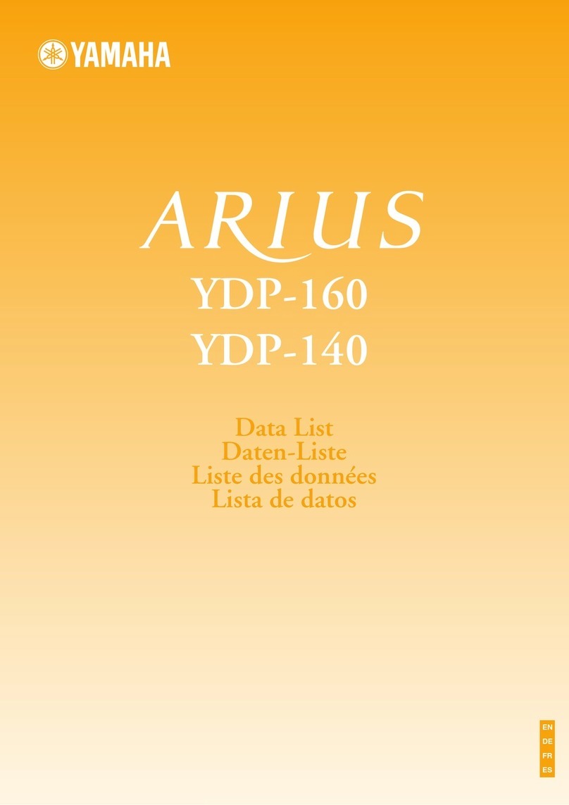 Yamaha Arius YDP-160 MIDI Data Format